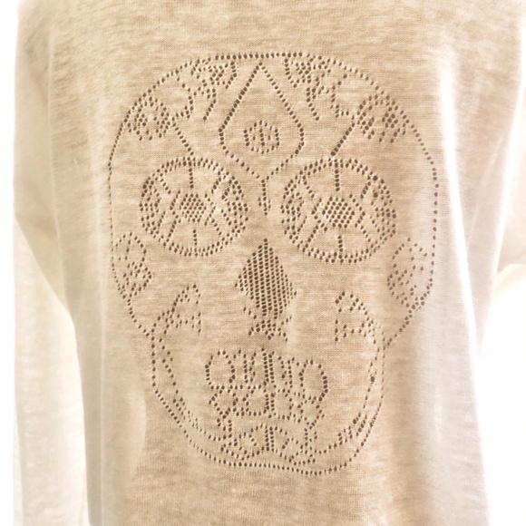 Scull Cashmere Tunic Button Down Sweater LARGE - Picture 7 of 16